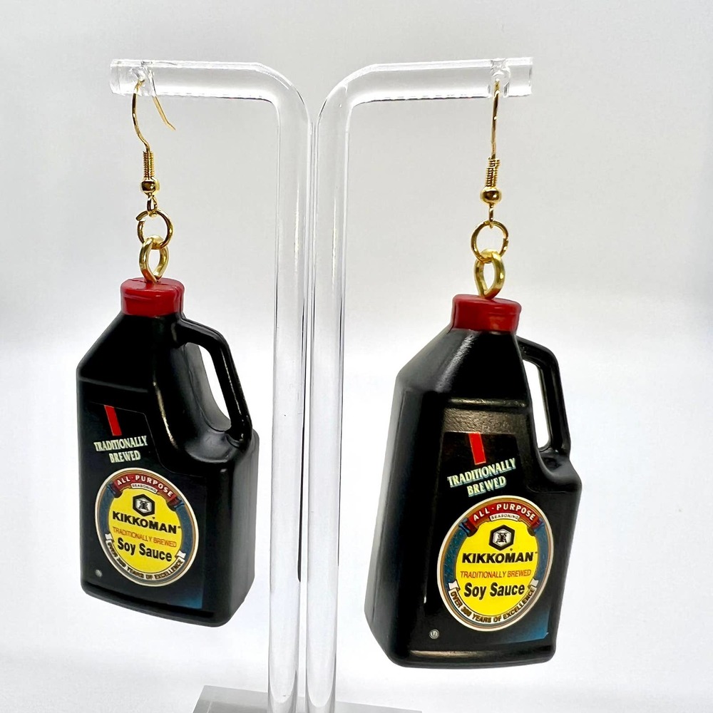 Soy Sauce Earrings - Kikkoman Earrings -Mini Brands Earrings - Statement Earring